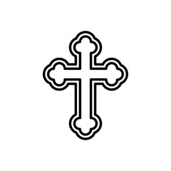 Wall Mural - Cross christian signage icon