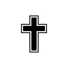 Wall Mural - Cross christian signage icon