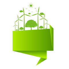 Poster - Ecology concept and Environmental ,Banner design elements for sustainable energy development, Vector illustration