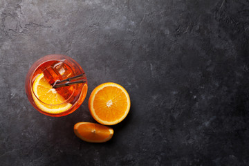 Poster - Aperol spritz cocktail glass