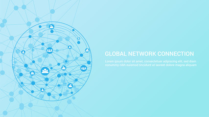 Global communication network concept