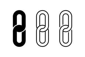 Wall Mural - chain icon isolated vector element. vector illustration object. hyperlink chain symbol. flat simple 