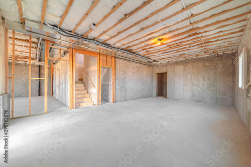 Cuadros en Lienzo Interior of new home room under construction