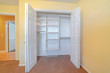 Open interior built in closet or wardrobe