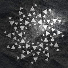 Wall Mural - radial triangles in circle form. fireworks explosion background. circular design element. abstract g