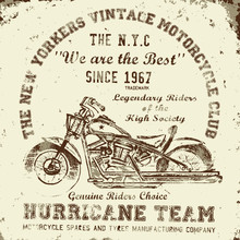 Vintage Motorcycle Illustration Graphic Design Resource