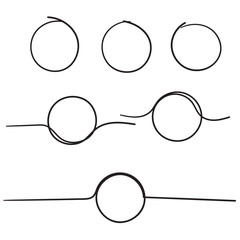 Wall Mural - doodle circle illustration with handddrawn linier sketch style