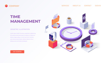 Sticker - Landing page for time management