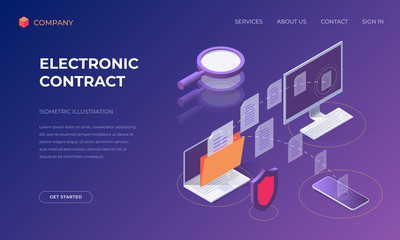 Poster - Landing page for electronic contract