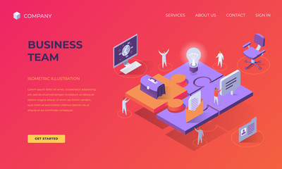 Poster - Landing page for business team