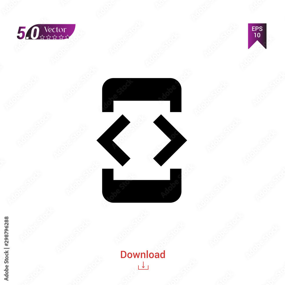 developer mode for smartphon icon vector isolated on white background ...