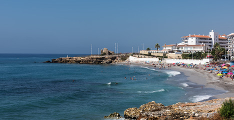 Sticker - Strand in Nerja Andalusien