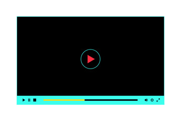 Wall Mural - contrast and punchy interface of the video player window.