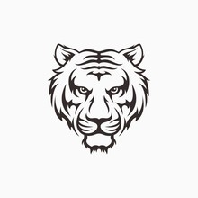 Roaring Tiger Logo Design Vector Illustration