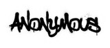 Fototapeta Młodzieżowe - graffiti anonymous word sprayed in black over white