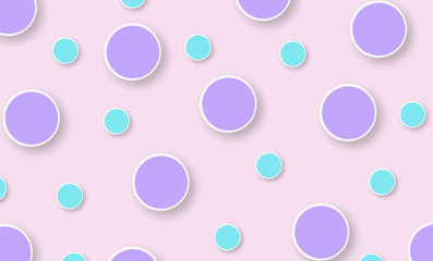 Wall Mural - abstract kawaii festival pattern circle background. soft gradient pastel. concept for wedding card d