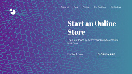Abstract Vector Colorful Gradient Landing Page Template