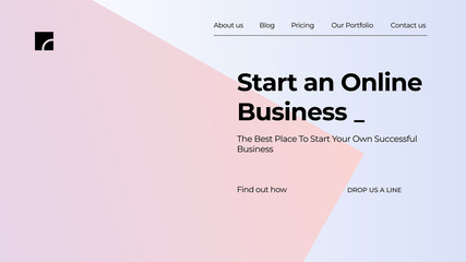 Abstract Vector Colorful Gradient Landing Page Template