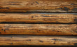 Background texture of vintage wooden logs wall