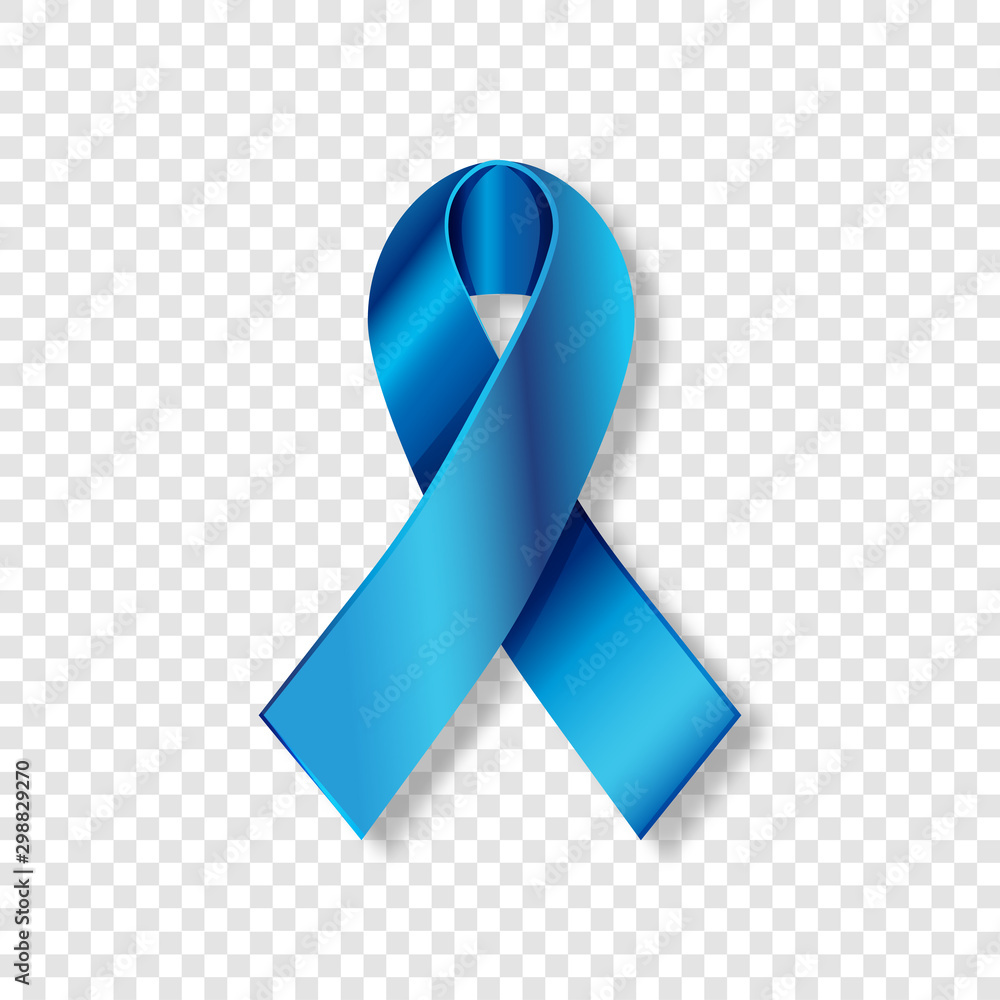 Vector Realistic Blue ribbon to Prostate Cancer Awareness Month ...