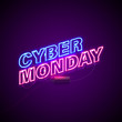 neon cyber monday sign