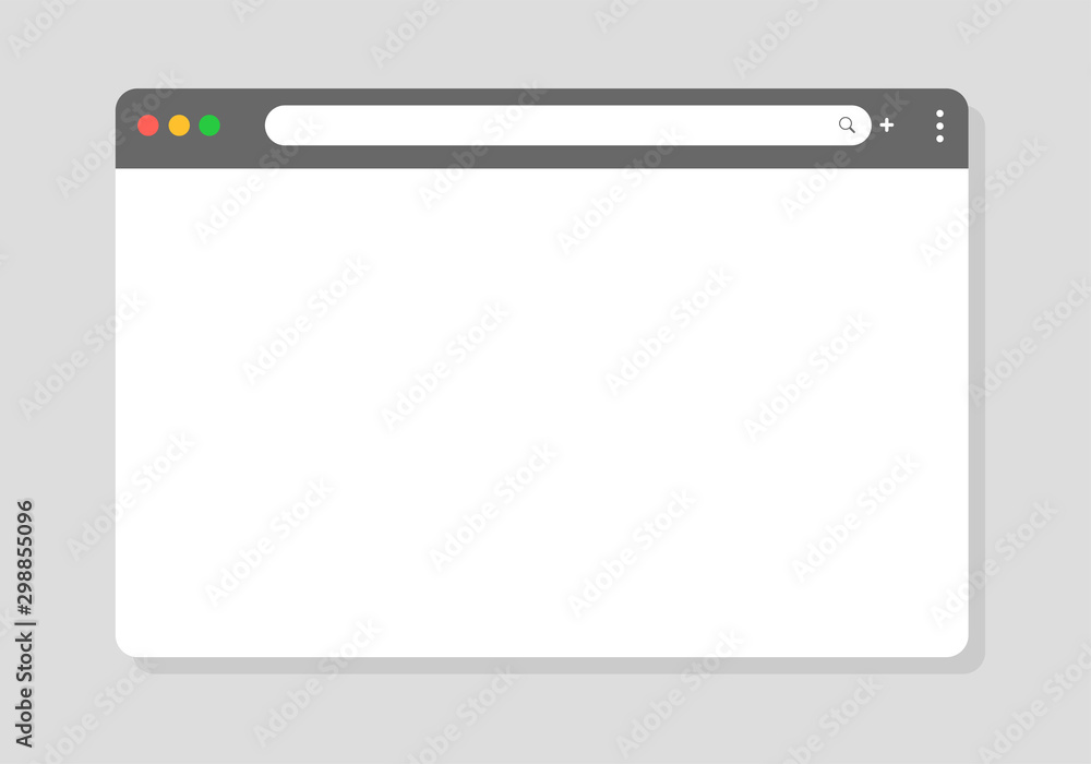 Browser window. Vector browser window designed to be simple for modern websites - obrazy, fototapety, plakaty 