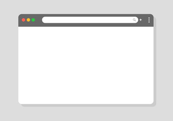 Browser window. Vector browser window designed to be simple for modern websites