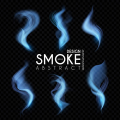 Canvas Print - Smoke effects set. Mist wave collection. Magic waves.