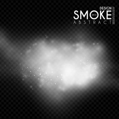 Canvas Print - Fog, mist and smoke steam clouds. Transparent effect. Depth design.