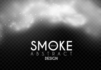 Canvas Print - Fog, mist and smoke steam clouds. Transparent effect. Depth design.