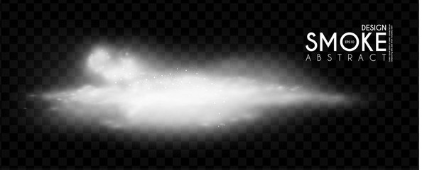 Canvas Print - Fog, mist and smoke steam clouds. Transparent effect. Depth design.