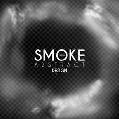 Canvas Print - Fog, mist and smoke steam clouds. Transparent effect. Depth design.