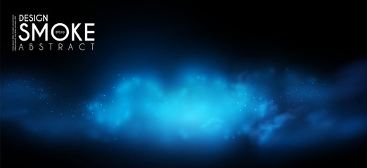 Canvas Print - Fog, mist and smoke steam clouds. Transparent effect. Depth design.