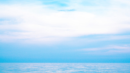 beautiful seascape sea horizon and blue sky, natural photo background - I