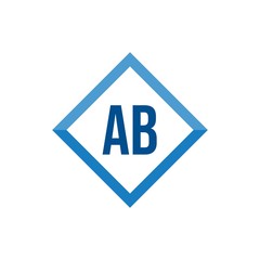 Initial Letter Logo AB Template Vector Design