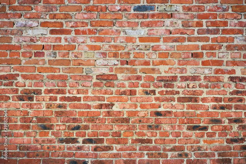Photo old red brick wall texture background