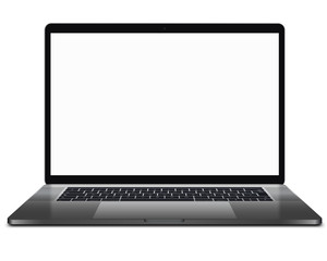 Laptop with blank screen 