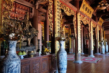 Vietnam Phu Quoc  - Ho Quoc Pagoda temple entrance hall