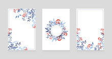 Vector Floral  Cover For Your Design. Banner With A Simple Natural Elements. Flyers. Еlegant Invitation.