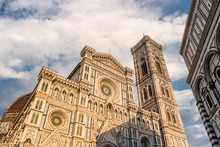 Florence, Italy Cathedral of Saint Mary of Flower, Florence Duomo and Giotto s Bell Tower.
