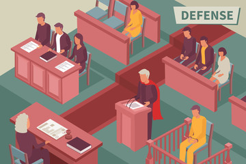 Poster - Defense Isometric Background