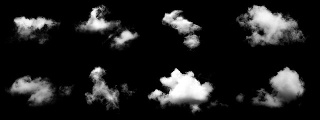 Wall Mural - white cloud with black background