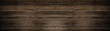 Leinwandbild Motiv old brown rustic dark wooden texture - wood timber background panorama long banner