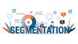 Segmentation in the business and marketing concept. Product