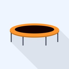 Wall Mural - Modern trampoline icon. Flat illustration of modern trampoline vector icon for web design