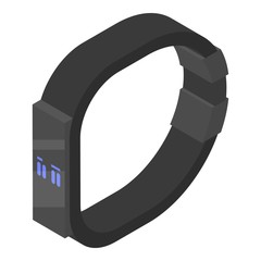 Sticker - Pulse smart bracelet icon. Isometric of pulse smart bracelet vector icon for web design isolated on white background