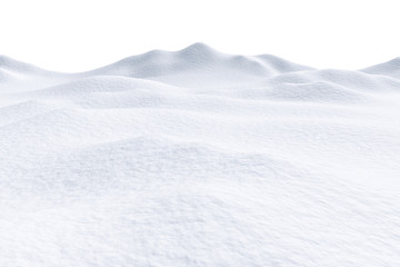 snow hills isolated on white background
