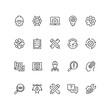 Set of engineering icons in line style.