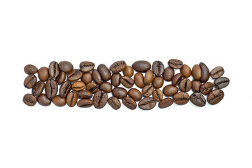 Wall Mural - coffee beans isolated on white background