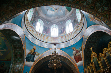 Orthodox baptism in the church